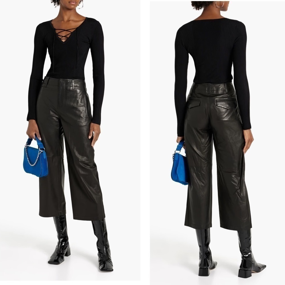 Rag & Bone Dylan Cropped Leather Pant Sz10